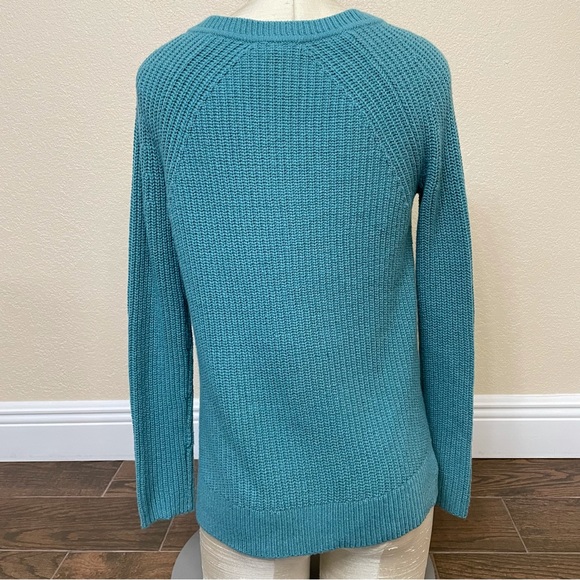Ann Taylor Ribbed Knit V-Neck Wool Blend Sweater Small NWT - Picture 7 of 10